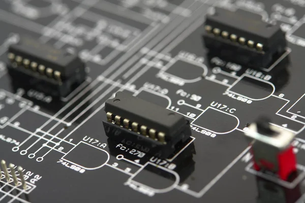 Detalles del circuito electrónico — Foto de Stock