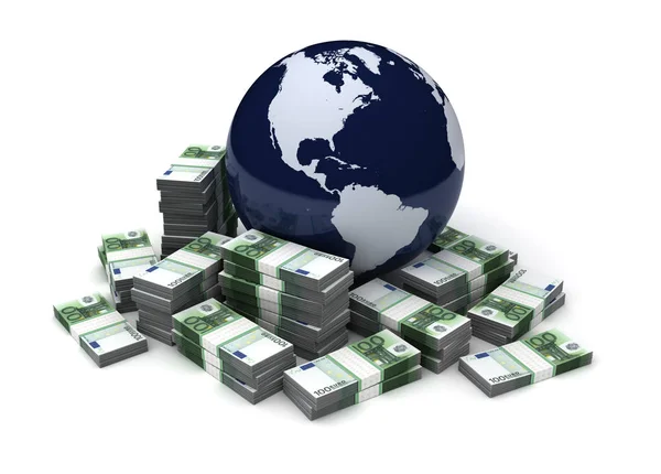 Global Business With Euro — Stock Photo, Image