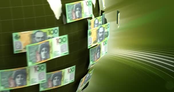 Global Business Australian Dollar Χωρίς Ραφή — Αρχείο Βίντεο