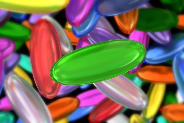 Colorful vitamin capsules — Stock Photo, Image