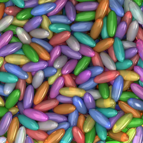 Стопка разноцветных витаминов — стоковое фото