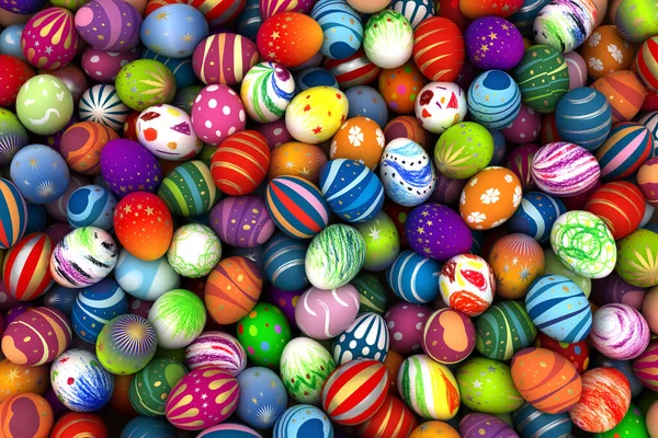 Забарвлені великодні яйця — стокове фото