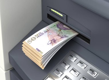 Kolombiyalı Pezoların ATM 'den çekilmesi