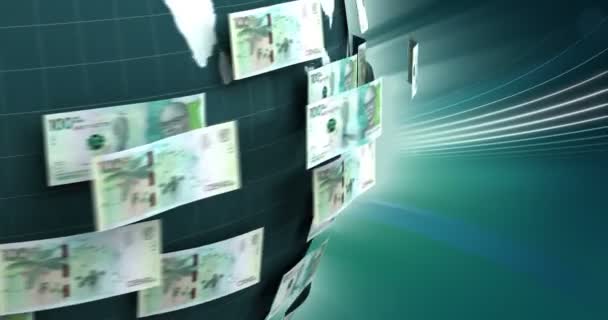 Affari Globali Con Pesos Colombiani Senza Soluzione Continuità — Video Stock