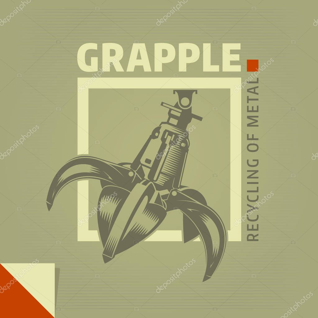 Grapple grab logo recycling of metal