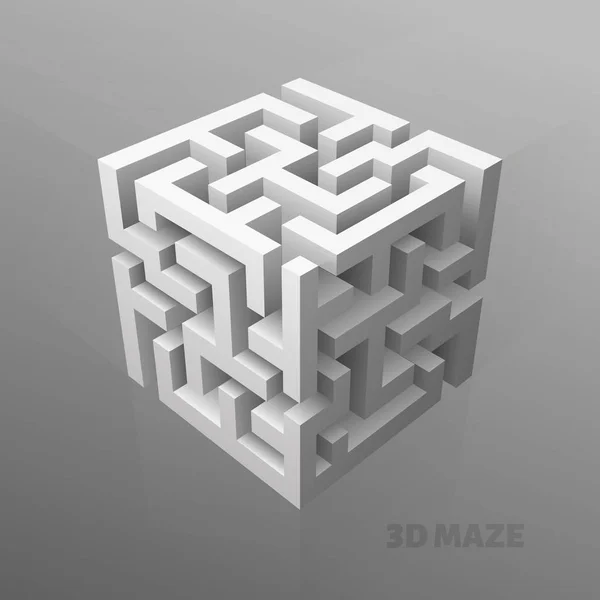 Le labyrinthe cube — Image vectorielle