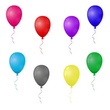 Hava balonları ayarla, balonlar vektör, Parti balonları