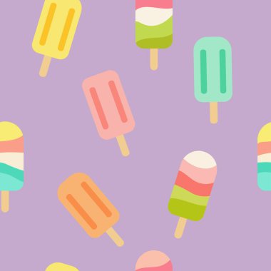 Renkli dondurma vektör seamless modeli