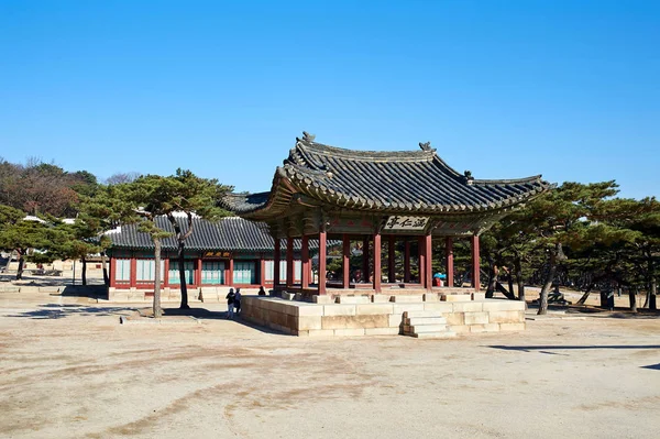 Сцена Корейського Фольклорного Села Палаці Сеулі Корея — стокове фото