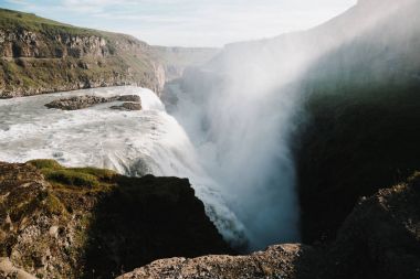 Gullfoss waterfall clipart