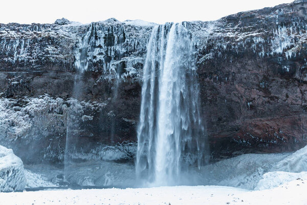 waterfall and rocks