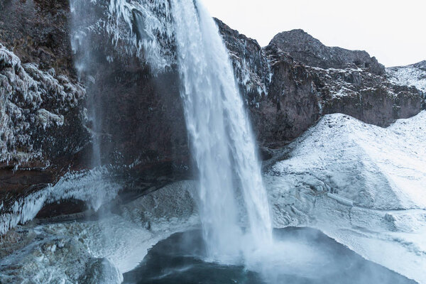 waterfall in winter