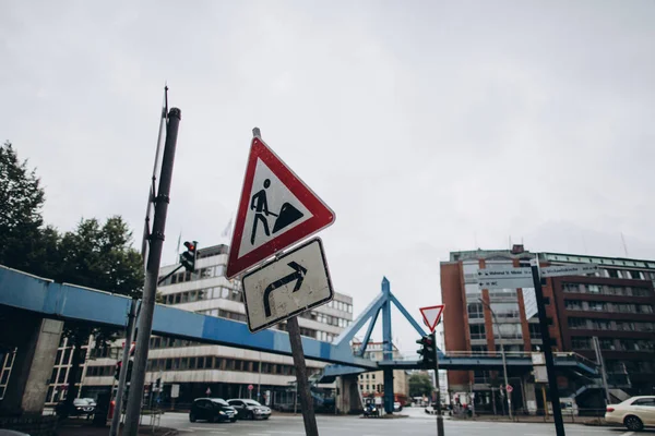 Traffic city signs — Stock Photo, Image