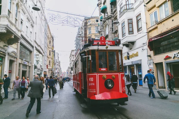 Red tram — Stock Photo