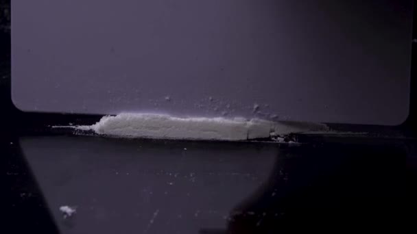 Linie cięcia kokainy, śledzenie — Wideo stockowe