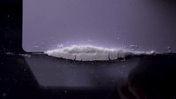 Klippande linjer för kokain, spårning — Stockvideo