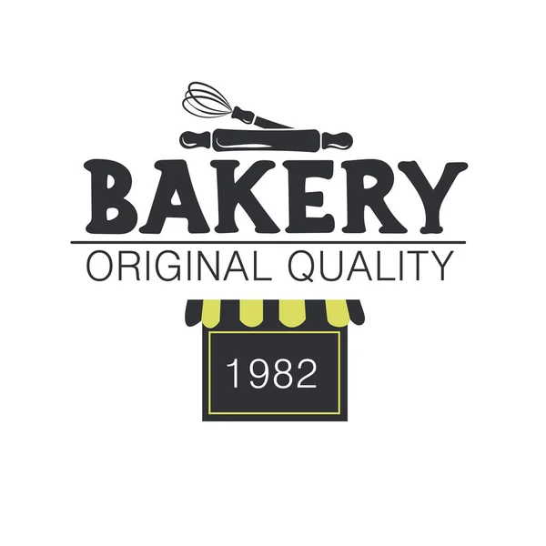 Bakkerij Bakkerij Logo Etiket Bakbelettering Eps — Stockvector