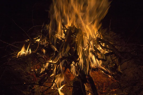 Fire Picnic Made — Stock Photo, Image