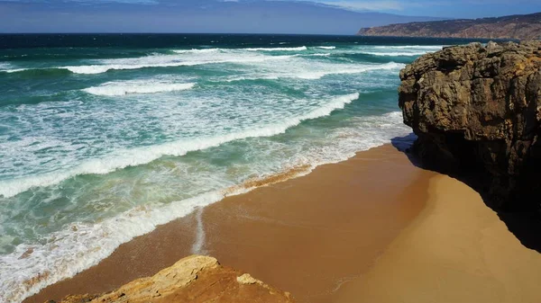 Wilde Strand Van Atlantische Oceaan Cascais Portugal — Stockfoto