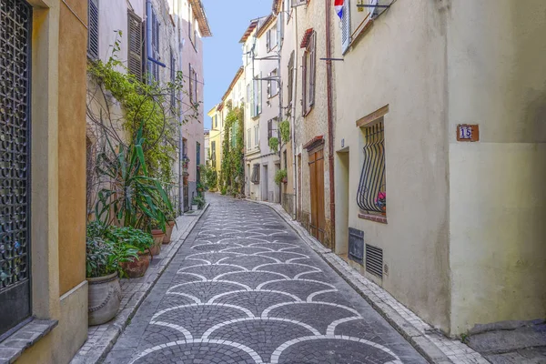 One Many Colourful Quiet Streets Antibes France — стоковое фото