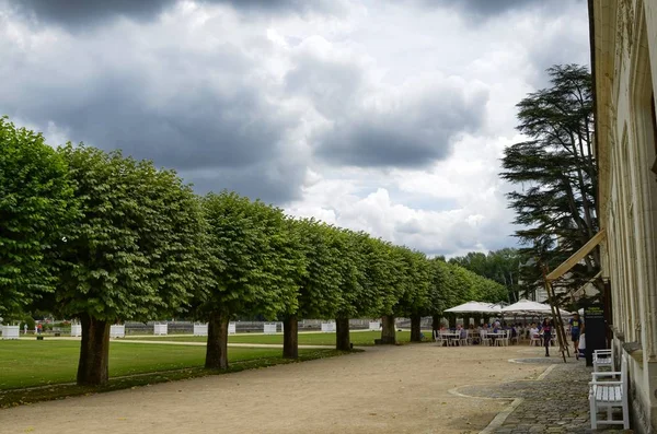 Zamku Chenonceau Regionu Loire Francja Zrobione Czerwca 2017 Zagroda Zamek — Zdjęcie stockowe