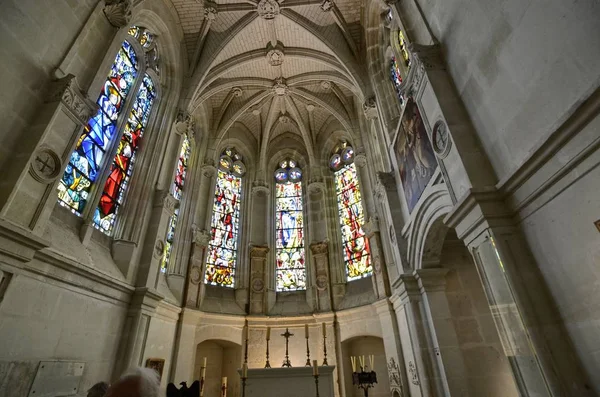 法国卢瓦尔地区 Chenonceau 拍摄2017年6月27日 城堡里面的教堂 — 图库照片