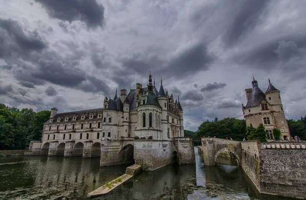 Castle Chenonceau Loire Region France June 2017 Snapshot View Side Royalty Free Stock Images