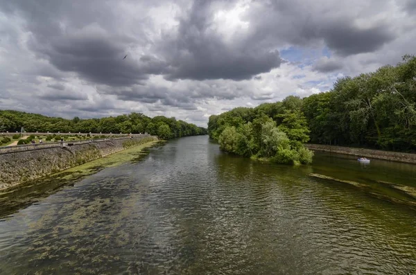 Castillo Chenonceau Región Del Loira Francia Tomado Junio 2017 Vista Imagen de archivo