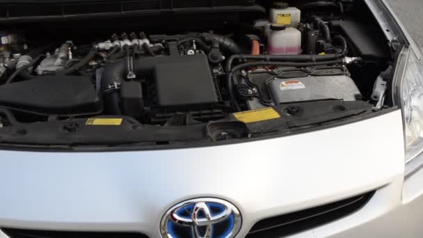 Marca 2018 Turyn Włochy Piemont Toyota Prius Benzyna Elektryczne Hybrydowe — Wideo stockowe