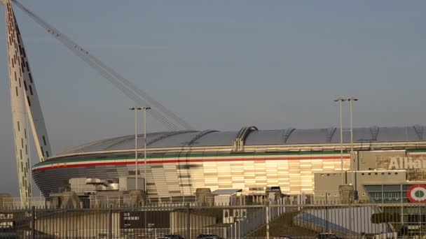 Turin Mart 2018 Allianz Stadı Eski Juventus Stadyumu Yeni Adını — Stok video