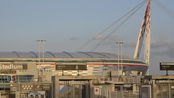 Turín Marzo 2018 Vídeo Del Estadio Allianz Nuevo Nombre Del — Vídeo de stock