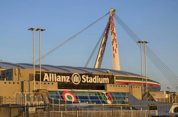 Turin Italie Piémont Mars 2018 18H15 Vers Coucher Soleil Stade — Photo