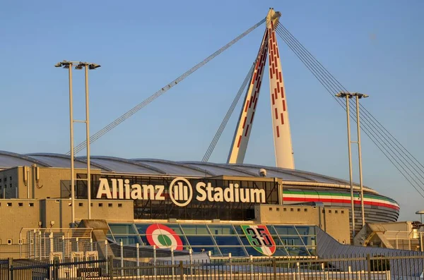 Turin Italie Piémont Mars 2018 18H15 Vers Coucher Soleil Stade — Photo