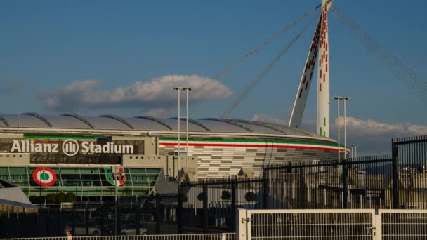 Turin Mart 2018 Zaman Atlamalı Allianz Stadyumu Nun Yerine Yeni — Stok video