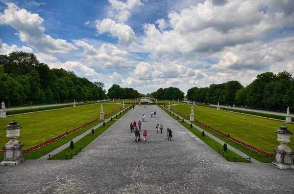 Widok Zamek Nymphenburg Monachium Bawaria Niemcy Czerwiec 2015 — Zdjęcie stockowe