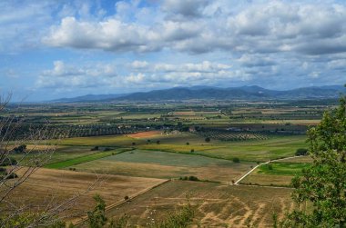 Toskana, İtalya 19 Ağustos 2014 burada 18:00. Tuscan doğanın tipik görünümü.