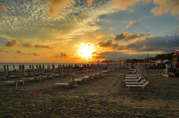 Sunset Beach Castiglione Della Pescaia Tuscany Italy August 2014 Light — Stock Photo, Image