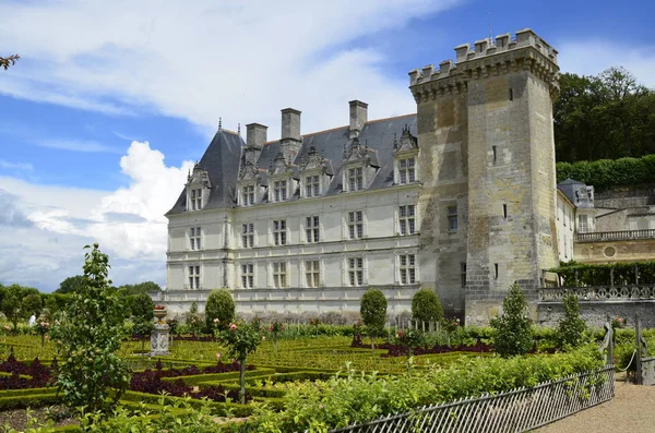 Villandry Valle Del Loira Francia Junio 2017 Vista Del Castillo — Foto de Stock