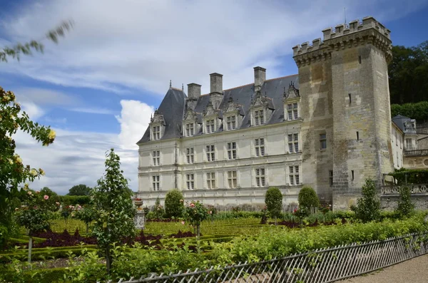 Villandry Vale Loire França Junho 2017 Vista Castelo Lado Magníficas — Fotografia de Stock