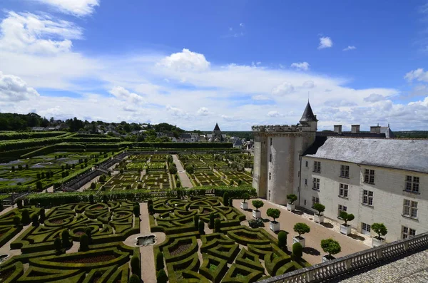 Villandry Valle Del Loira Francia Junio 2017 Vista Desde Mirador — Foto de Stock