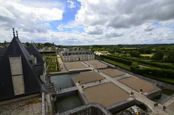 Villandry Údolí Loiry Francie Června 2017 Pohled Hradu Lookout Směrem — Stock fotografie