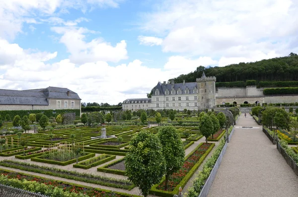 Villandry Valle Del Loira Francia Junio 2017 Vista Del Castillo —  Fotos de Stock