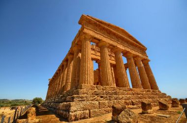 Tapınaklar Vadisi Agrigento, İtalya, Sicilya 18 Ağustos 2015. Agrigento tapınaklar, Unesco miras Vadisi.
