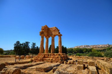 Tapınaklar Vadisi Agrigento, İtalya, Sicilya 18 Ağustos 2015. Agrigento tapınaklar, Unesco miras Vadisi.