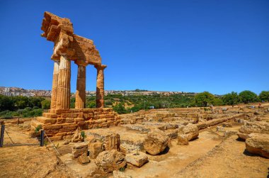 Tapınaklar Vadisi Agrigento, İtalya, Sicilya 18 Ağustos 2015. Agrigento tapınaklar, Unesco miras Vadisi.