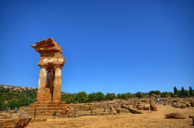 Tapınaklar Vadisi Agrigento, İtalya, Sicilya 18 Ağustos 2015. Agrigento tapınaklar, Unesco miras Vadisi.