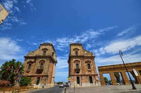 Palermo Italien Sicilien Augusti 2015 Antika Portarna Till Staden Porta — Stockfoto