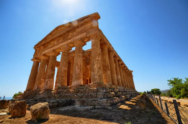 Tapınaklar Vadisi Agrigento Talya Sicilya Ağustos 2015 Agrigento Tapınaklar Unesco — Stok fotoğraf