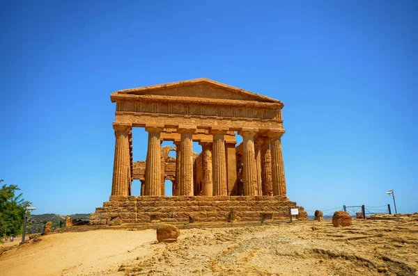 Tapınaklar Vadisi Agrigento Talya Sicilya Ağustos 2015 Agrigento Tapınaklar Unesco — Stok fotoğraf