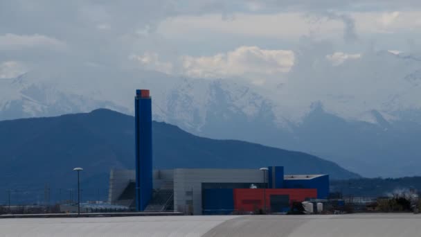Turín Gerbido Piamonte Italia Marzo 2018 Planta Residuos Energía Empresa — Vídeo de stock